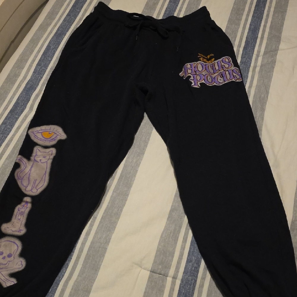 Disney Black Hocus Pocus Joggers with Purple Accents